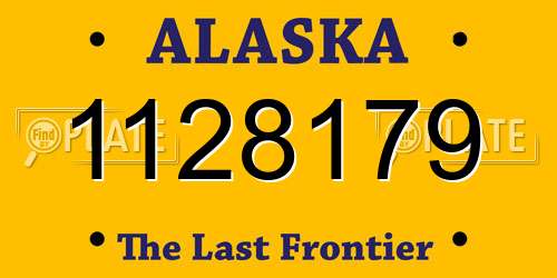 1128179 Alaska License Plate