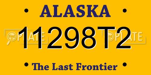 11298T2 Alaska License Plate