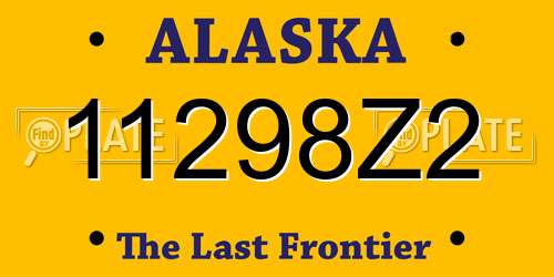11298Z2 Alaska License Plate