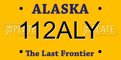 112ALY Alaska License Plate