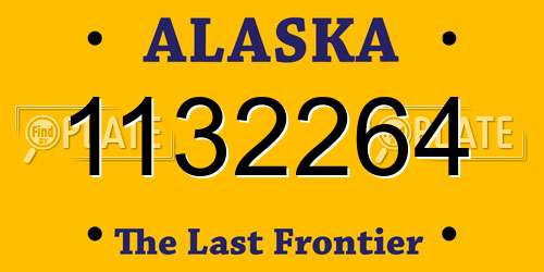1132264 Alaska License Plate