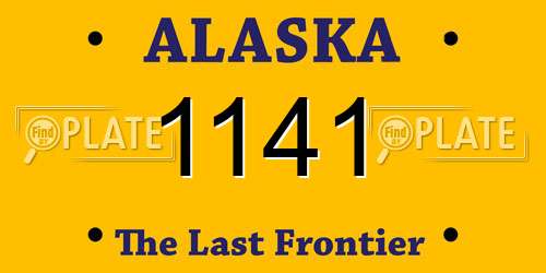 1141 Alaska License Plate