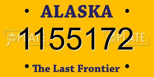 1155172 Alaska License Plate