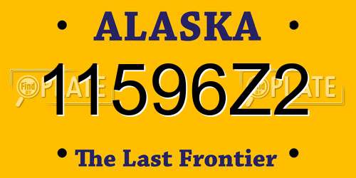 11596Z2 Alaska License Plate