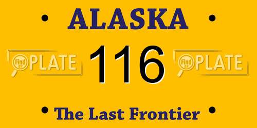 116 Alaska License Plate