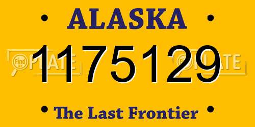 1175129 Alaska License Plate