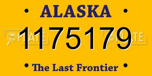 1175179 Alaska License Plate