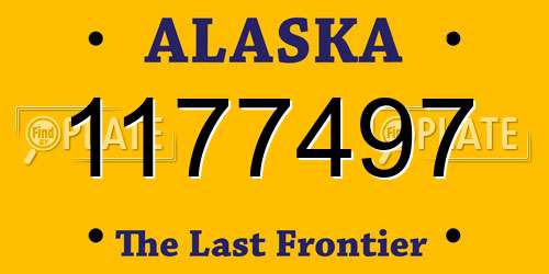 1177497 Alaska License Plate