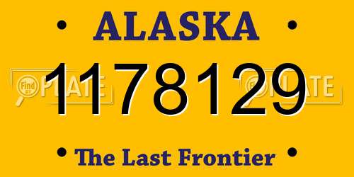1178129 Alaska License Plate