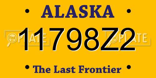 11798Z2 Alaska License Plate