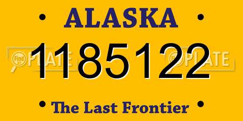 1185122 Alaska License Plate