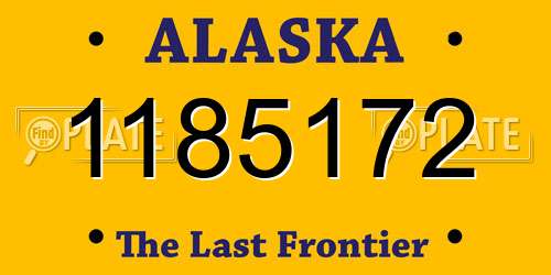 1185172 Alaska License Plate