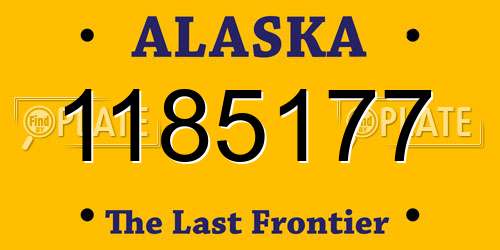 1185177 Alaska License Plate