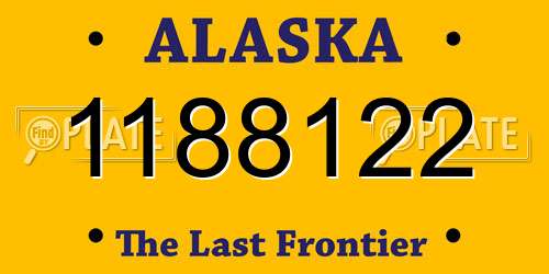 1188122 Alaska License Plate