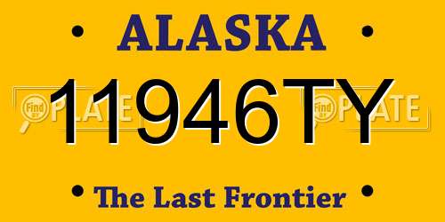11946TY Alaska License Plate