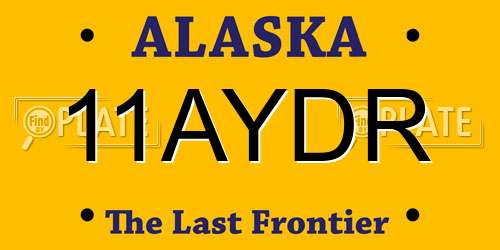 11AYDR Alaska License Plate