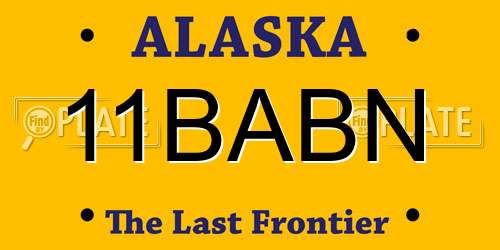 11BABN Alaska License Plate