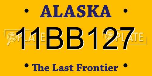 11BB127 Alaska License Plate
