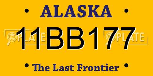 11BB177 Alaska License Plate