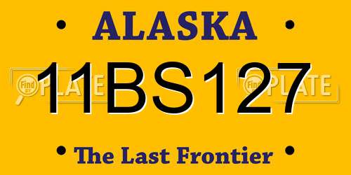 11BS127 Alaska License Plate