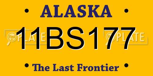 11BS177 Alaska License Plate