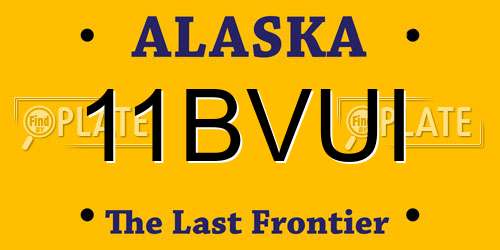 11BVUI Alaska License Plate
