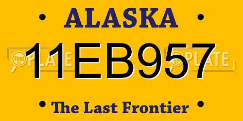11EB957 Alaska License Plate