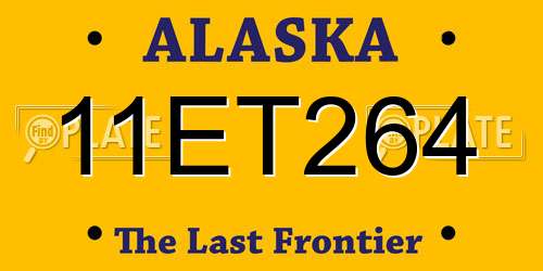 11ET264 Alaska License Plate