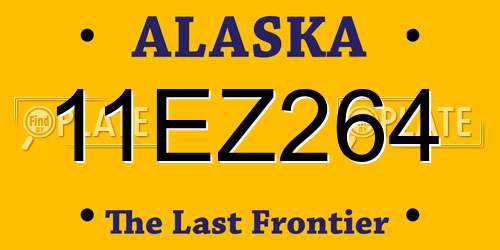 11EZ264 Alaska License Plate