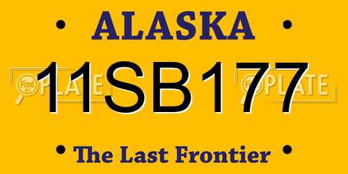 11SB177 Alaska License Plate