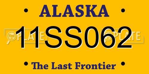 11SS062 Alaska License Plate