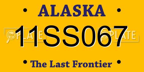 11SS067 Alaska License Plate