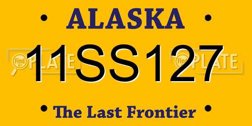11SS127 Alaska License Plate