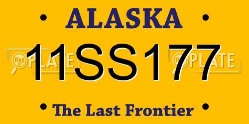 11SS177 Alaska License Plate
