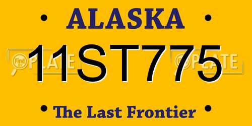 11ST775 Alaska License Plate