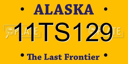11TS129 Alaska License Plate