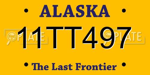 11TT497 Alaska License Plate