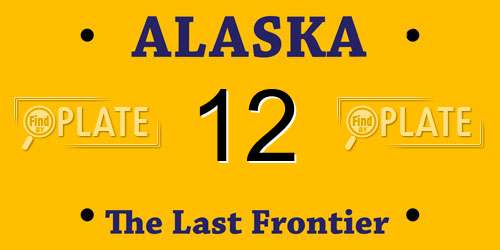 12 Alaska License Plate