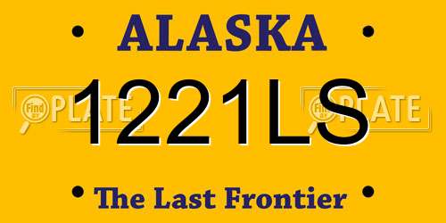 1221LS Alaska License Plate