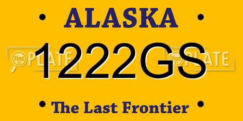 1222GS Alaska License Plate