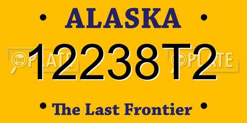 12238T2 Alaska License Plate