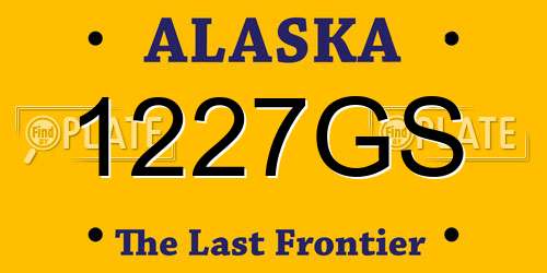 1227GS Alaska License Plate