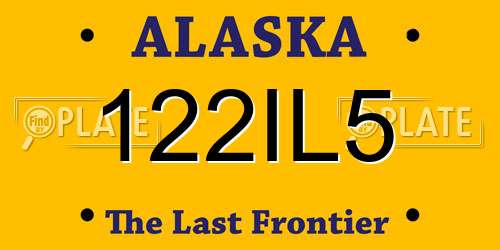 122IL5 Alaska License Plate