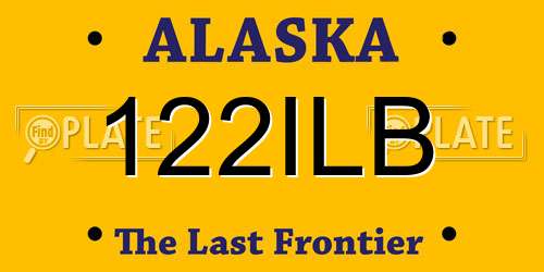 122ILB Alaska License Plate
