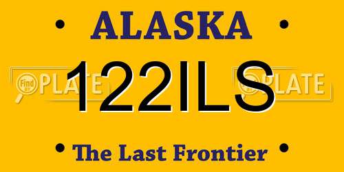 122ILS Alaska License Plate