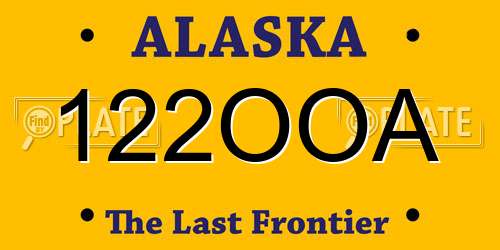 122OOA Alaska License Plate