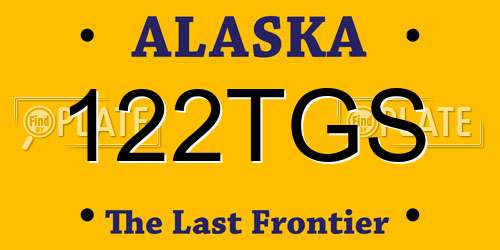 122TGS Alaska License Plate