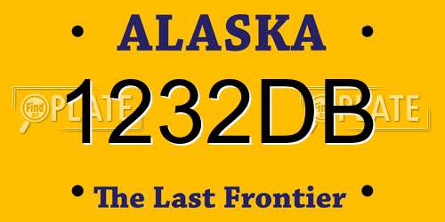 1232DB Alaska License Plate