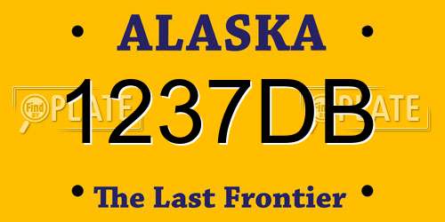 1237DB Alaska License Plate