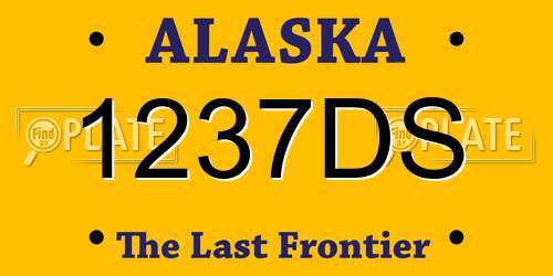 1237DS Alaska License Plate